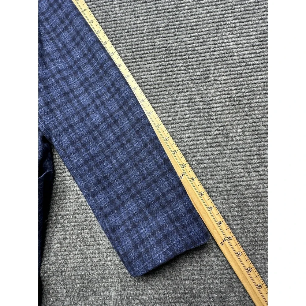 Banana Republic Blazer Mens 46R Blue Check Slim Fit Stretch Sport‎ Coat Jacket